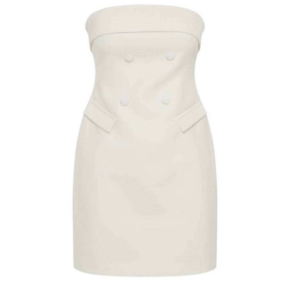 Meshki Abbie Strapless Suiting Mini Dress SZ S